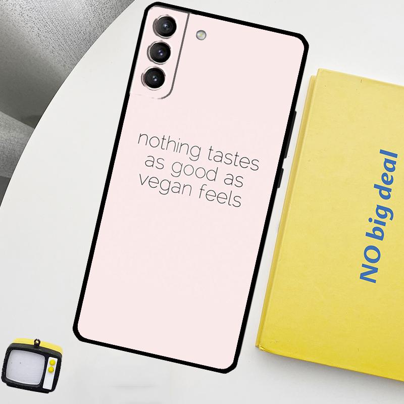 Vegan Inspiration Phone Case For Samsung Galaxy S24 Ultra S20 S21 S22 S23 Plus S9 S10 S24 FE S25 Ultra Cover