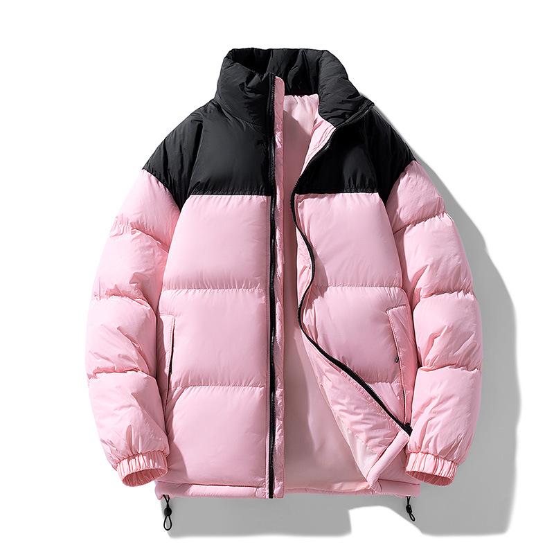 Men's Korean Style Winter Cotton Jacket - Thick, Warm, Stand Collar, Casual Fashion, Versatile for Couples.