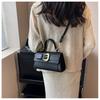 Faux Leather Crossbody Bag for Women, Minimalist Single Strap Shoulder Purse, Soft Square Handbag