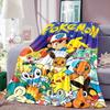 Pokémon Anime Print Blanket Warm  Comfortable Flannel Blanket for Bedrooms, Sofas, Beds, Chairs, Picnics, Travel -LXR36