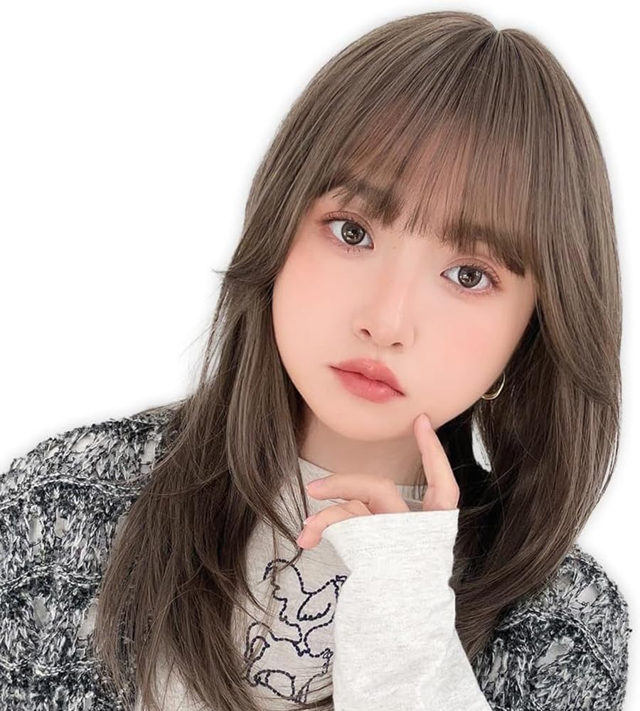 Яркая длинная многослойная волчья парика для женщин, натурально выглядящая полная парика (hf1965-UK)