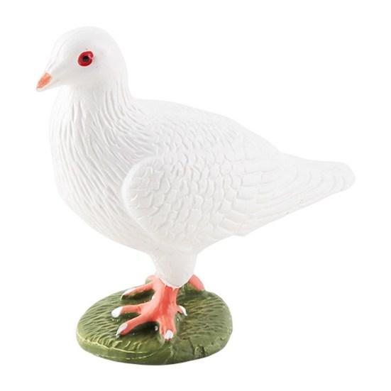 Feather Animal Model Simulated Magpie Pigeon Cuckoo Blue Wren Rusty-breasted Tit Solid Model Ornament PVC Bird Statue Figurine Desktop Decoration