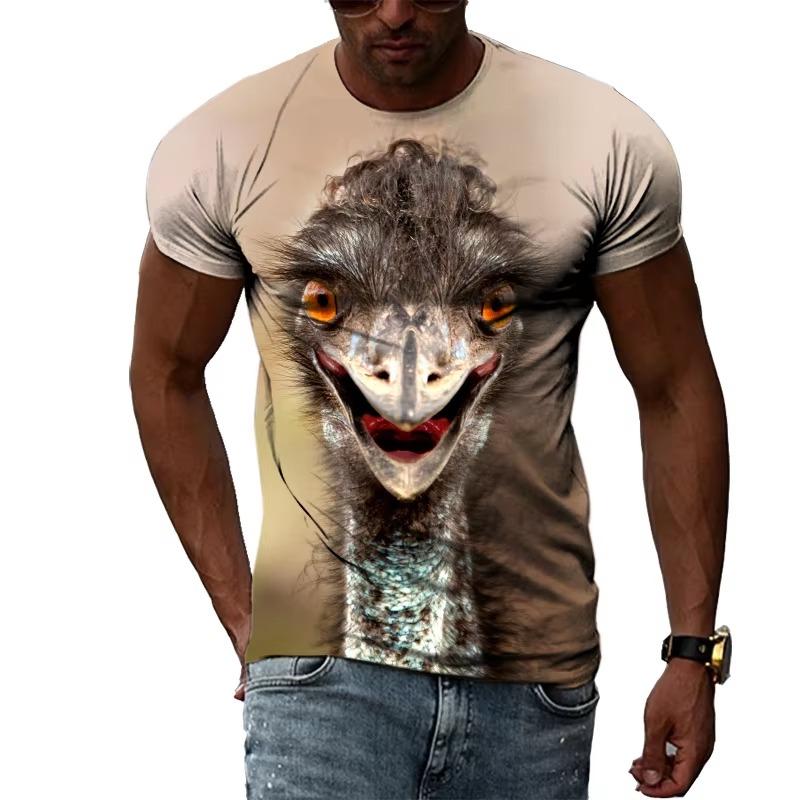 

Summer Birds Animal 3D Print T-Shirts Men s Casual O-Neck Short Sleeve XXS