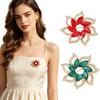 Flower Brooch Pin for Women, Rhinestones Inlaid Brooch Pin for Dress, Coat, Shawl Gift for Mother, Wedding