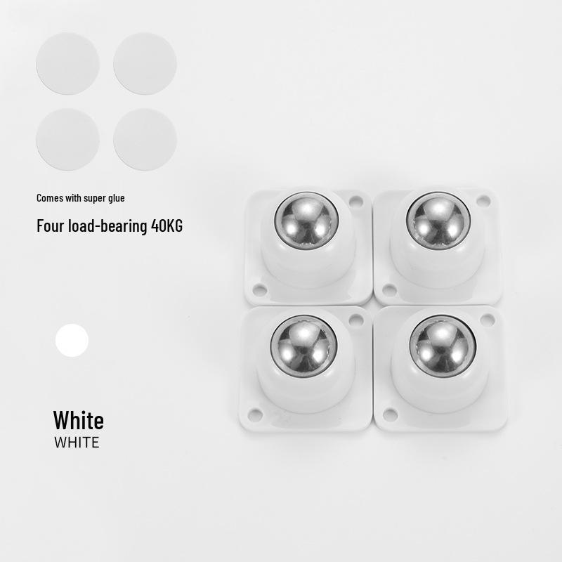 Universal Silent Swivel Chair Caster – Small Adhesive Roller Wheels