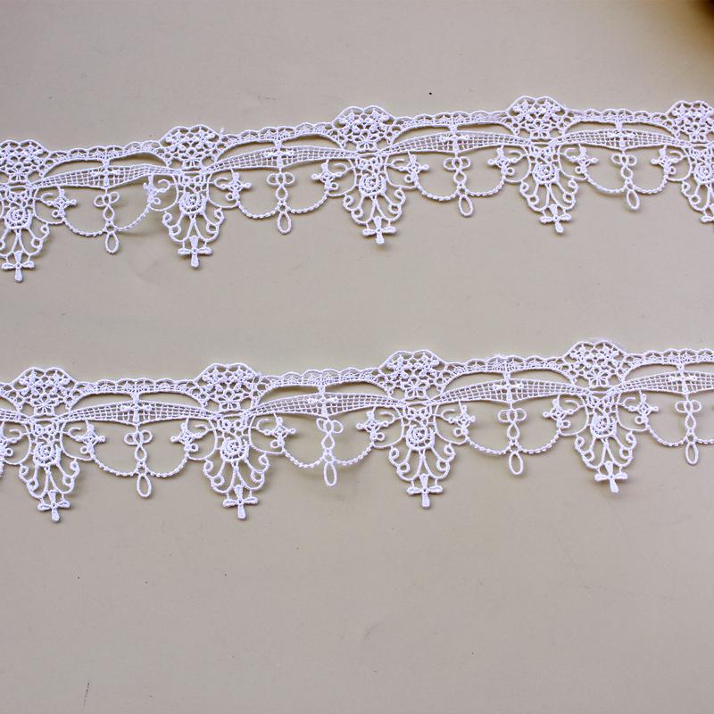 Off-white Water-soluble Embroidery Lace Trim for DIY Lolita Fashion, 4cm Wide