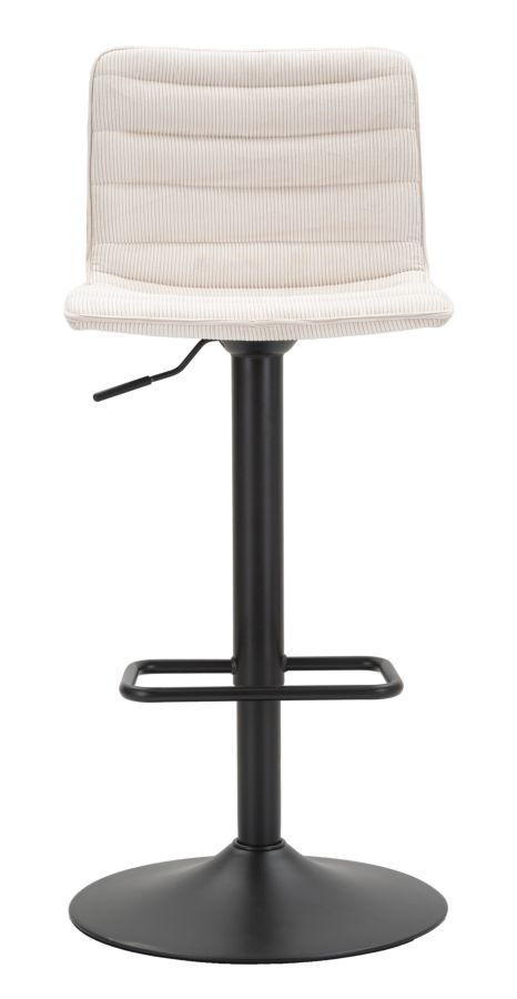 Bar Stool With Lift High White Cm 43X49,5X85,5-107(Seat Cm 61-82,5) Set 2Pcs