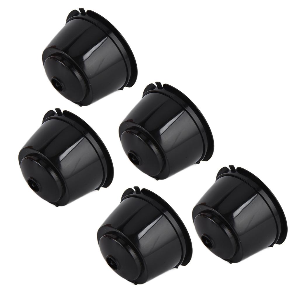 5Pcs 50ml Coffee Capsule Reusable Coffee Filter Cup with Spoon for DOLCE GUSTO Coffee Machine