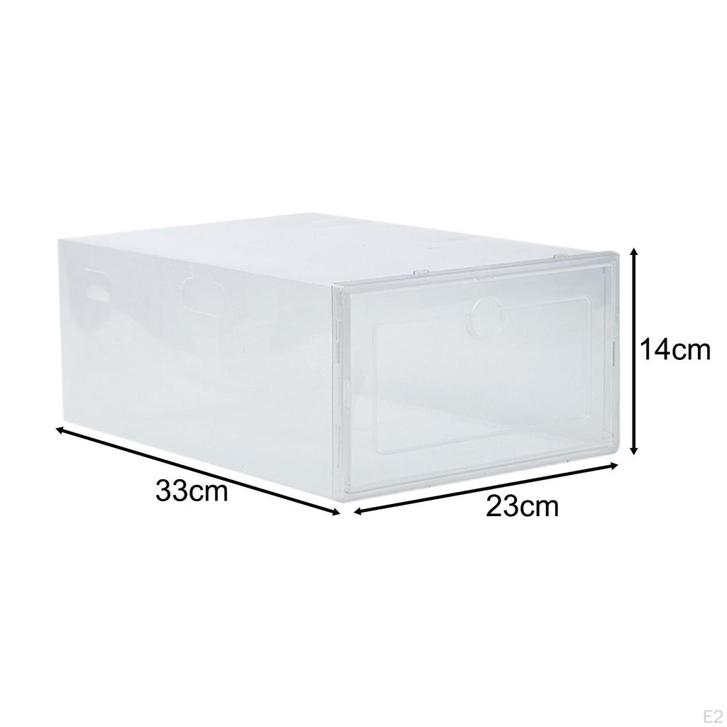 Stapelbare Schuhaufbewahrungsbox, klare Vitrine für Damen, Schrank, Heimgebrauch, Schublade