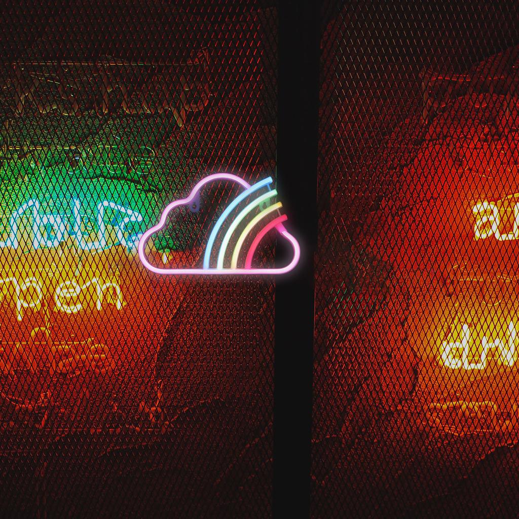 Stylish LED Neon Light Cloud Rainbow Design for Room Bar Mall Decor Neon Sign for Holiday Party Decoration LED Cloud