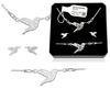 Set of Filigree Hummingbirds Celebrytki Silver Pr. 925