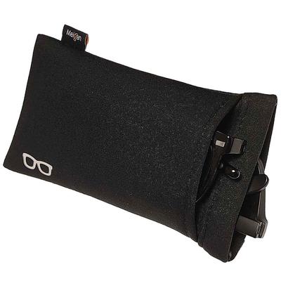 Ochelarii Meigan MEIGAN conțin 2 huse moale, mari, negru, piese, portabile, compacte, subțiri, în două piese, husă, dimensiune, ochelari de soare,