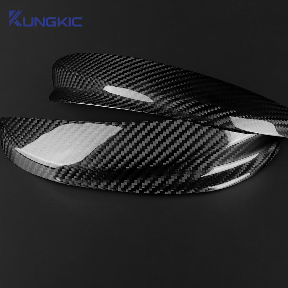 For Fiat 500 Abarth 595 2016 2017 2018 2019 2020 2025 2025 2025 Real Hard Carbon Fiber Sticker Headlamp Eyebrow Bezel Protection