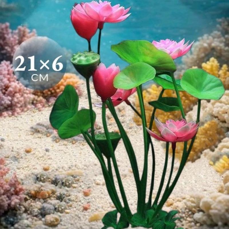 Artificial Water Plant Fish Tank Decoration Landscaping Aquarium Decoration Fake Water Plant Lotus