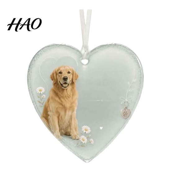 Creative Home Garden Ornament Heart Shaped Acrylic Hanging Pendant for Car Rear View Mirror, Mirror Charm Translucent Christmas Tree And Keychain