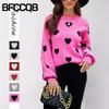 Women's Fashion Casual O-Neck Long Sleeve Autumn Winter Loose Sweaters
