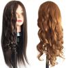 Real Hair Mannequin Head for Perming, Curling, Straightening, Cutting, Styling, Updos, and Braiding