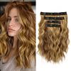 12 Inch 4pcs/set Clip-in Hair Extensions Women's Short Body Wave Wig Hairstyle Suitable for Daily Wear Heat Resistant Fiber Wig Piece