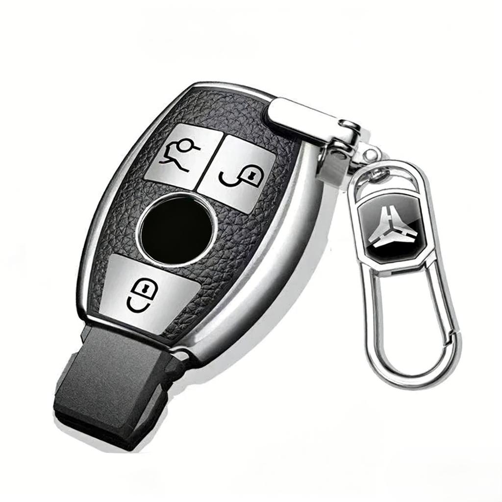 Leather TPU Shell Fob Car Key Case Cover For Mercedes Benz A B C E Class GLS GLA GLK GLC CLS CLA AMG W204 W205 W212 W463 W176