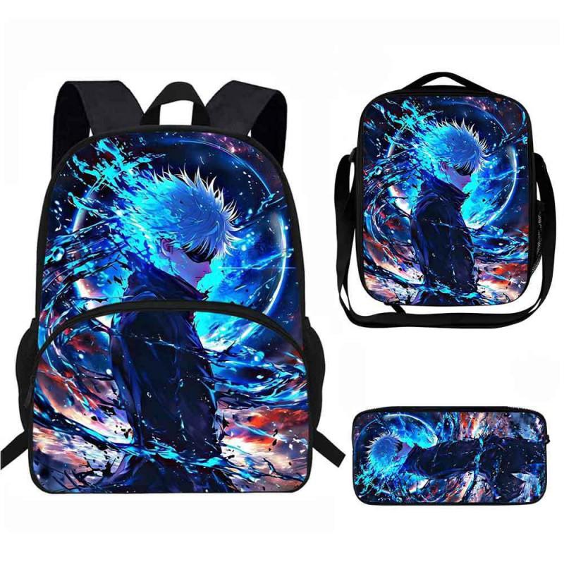 Kids Anime Backpack Set Elementary School