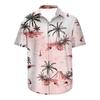 Men's Hawaiian Shirt Fun Short Sleeve Button Up Shirt  Holiday Beach Shirt