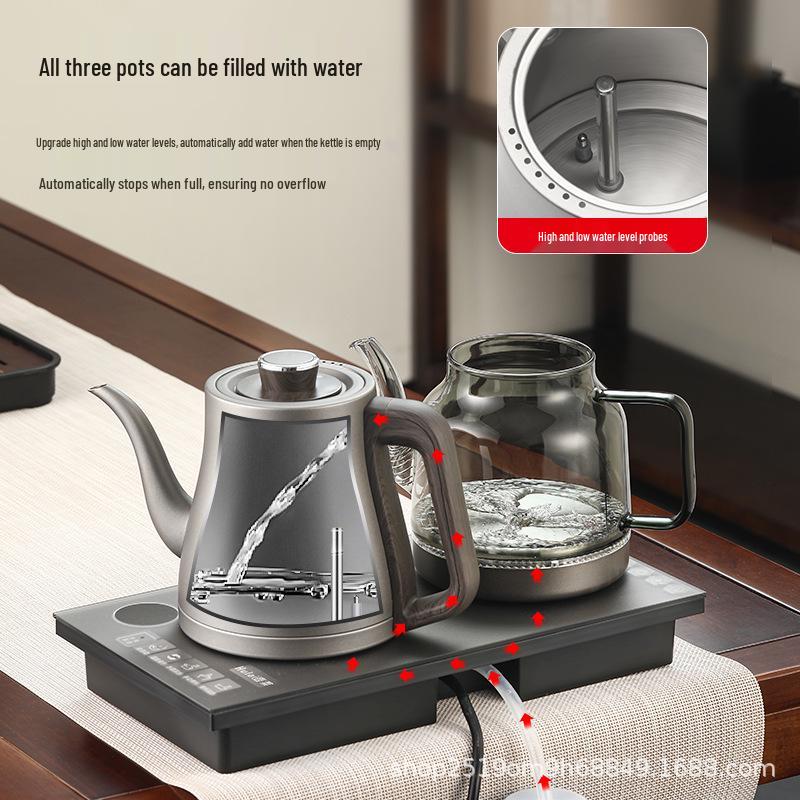Pure Titanium Electric Tea Kettle - Frequency Conversion & Constant Temperature for Optimal Tea Brewing, Insulated, Automatic Boiling. Titanium Kettle + Sanitizer