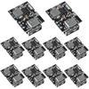 10PCS Type-C USB 5V 2A Boost Converter Step-Up Power Module Lithium Battery Charging Protection Board LED Display USB for DIY Charger (USB is
