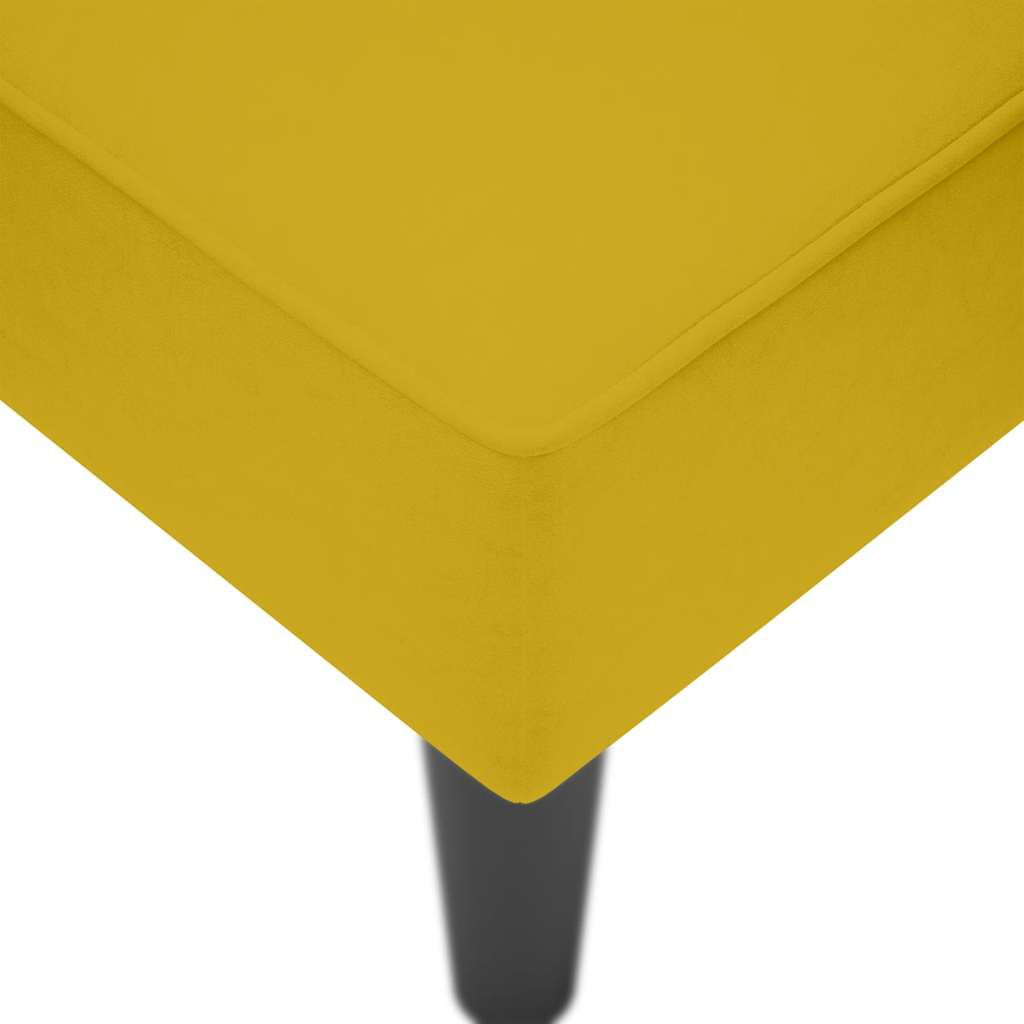 Vidaxl Chaise Longue With Right Armrest, Yellow , Velvety