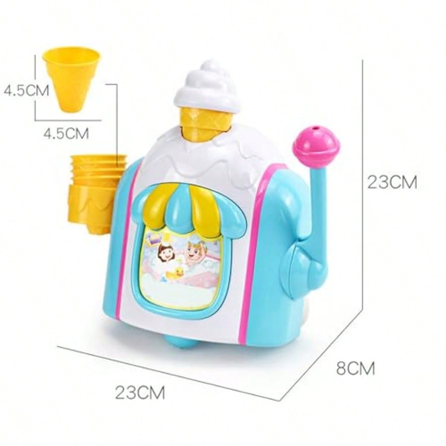 Bath Bubble MachineBath Toys For Toddlers 34 Years Ice Cream Foam Maker Bath Toys For Ages 48 Bubble Pretend Cake Play Set Water Bathtub Ice Cream Toy