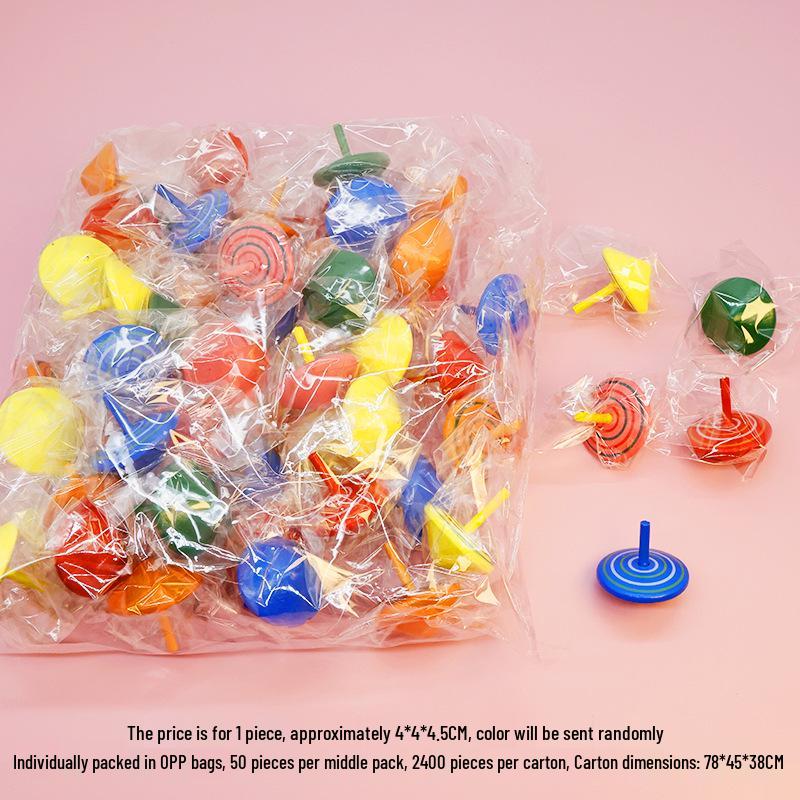 Wooden Rainbow Gyroscope Toy: Desktop Stress Relief & Kindergarten Gift