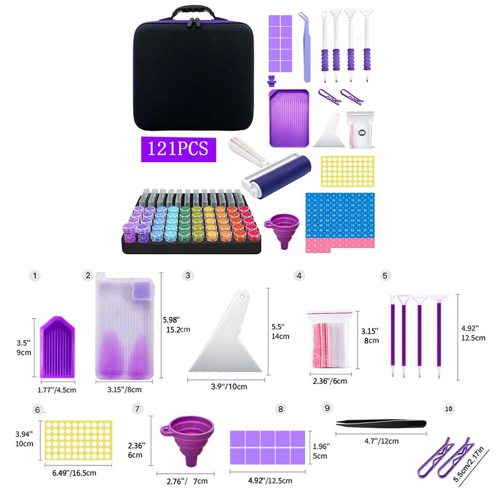 Diamant Malerei Perlen Aufbewahrungsbox Multifunktion Strasssteine Schmuck Handtasche Diamanten Plateau Aufbewahrungsbox 5D Punktbohrer Werkzeug