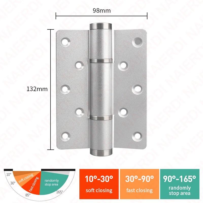 2 Pieces Soft Closing Door Hinge Automatic 90° Positioning Hydraulic Door Closer 5 Inch Adjustable Door Closer Hardware