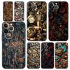 Mechanical Gear Pattern Phone Case Cover for iPhone 17 16 15 14 13 12 Pro Max 11 Pro Max 17 AIR Plus Shockproof Soft TPU Shell