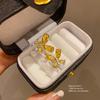 Animal Inspired Butterfly Open Ring With Cubic Zirconia For Fashion Women