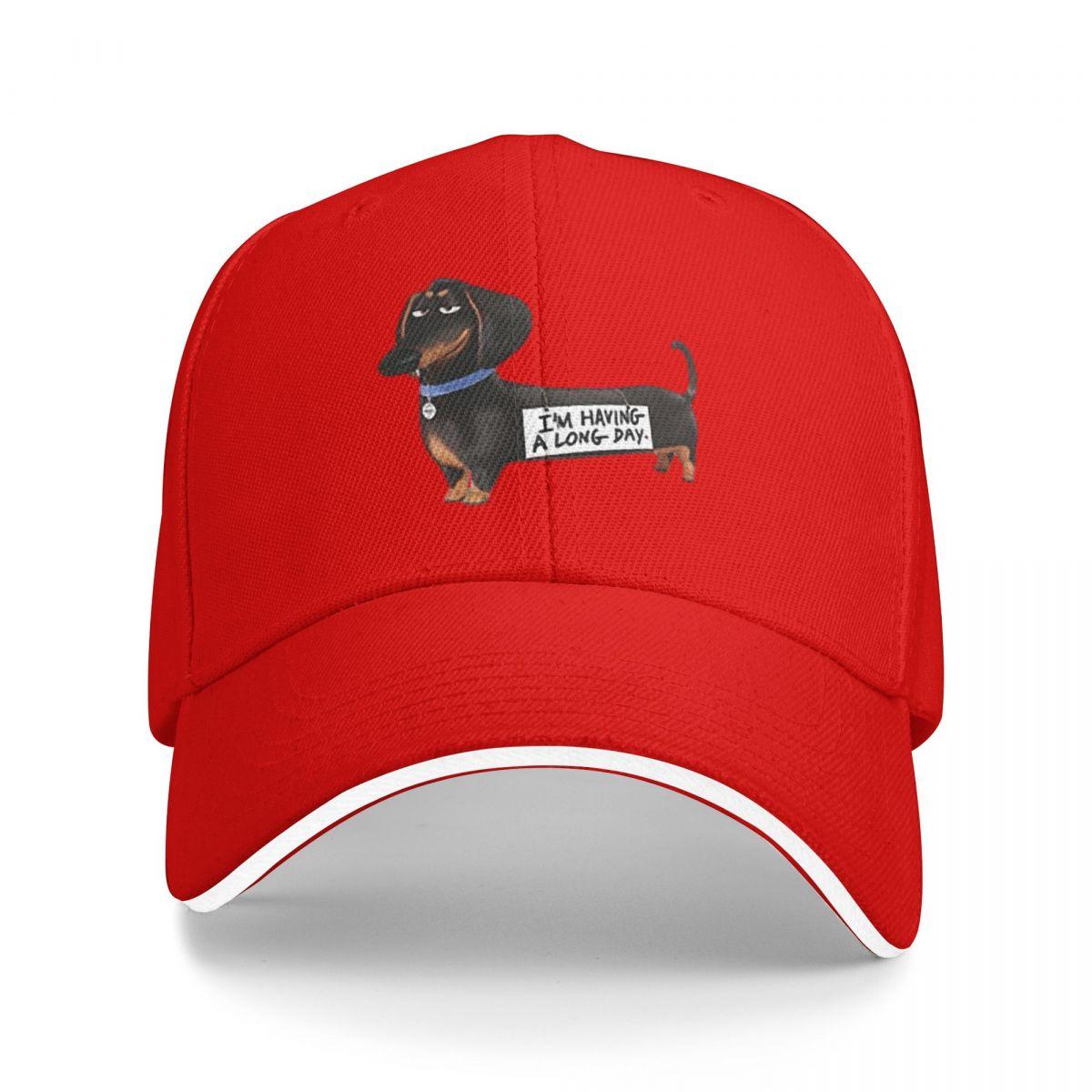 Unisex Baseball Hats Dachshund Dog Funny Pupy Outdoor Streetwear Summer Sports Baseball Caps Cap Casquette Polychromatic Hats One Size