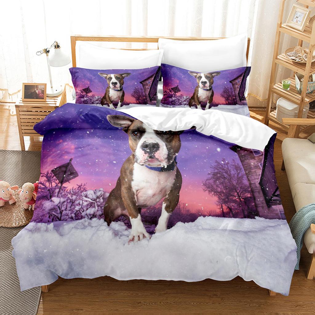 English Bulldog Duvet Cover Sad And Tired Bulldog European Pure Breed Animal Room Home Decorative 3 Piece Bedding For Kid Women
