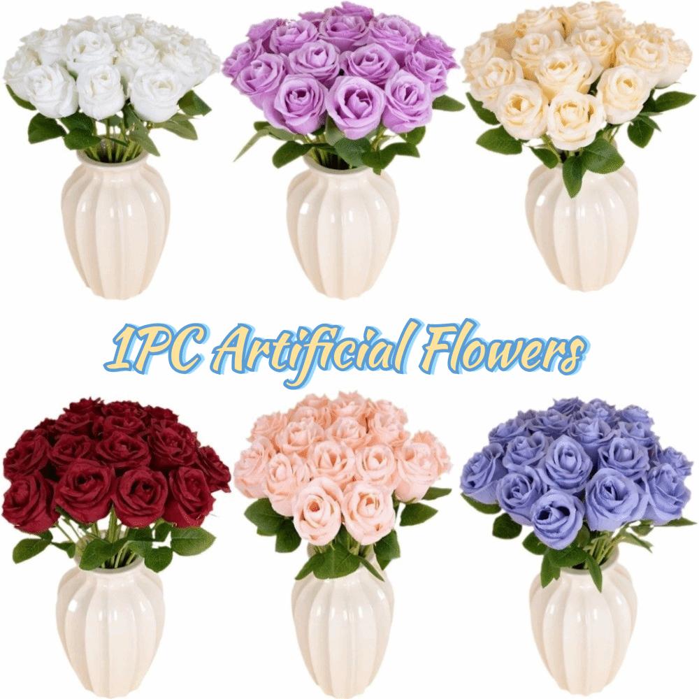 1pc Silk Rose Simulated Rose Bouquet DIY Floral Materials Artificial Flowers  Photography Props