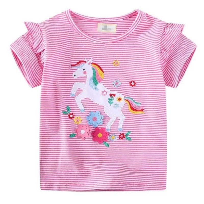 Foreign Trade Boys and Girls Short sleeve T-shirt 2025 New Pure Cotton Top Fried Street Pu Shuai Boys and Girls Summer Clothing Children Clothes 3