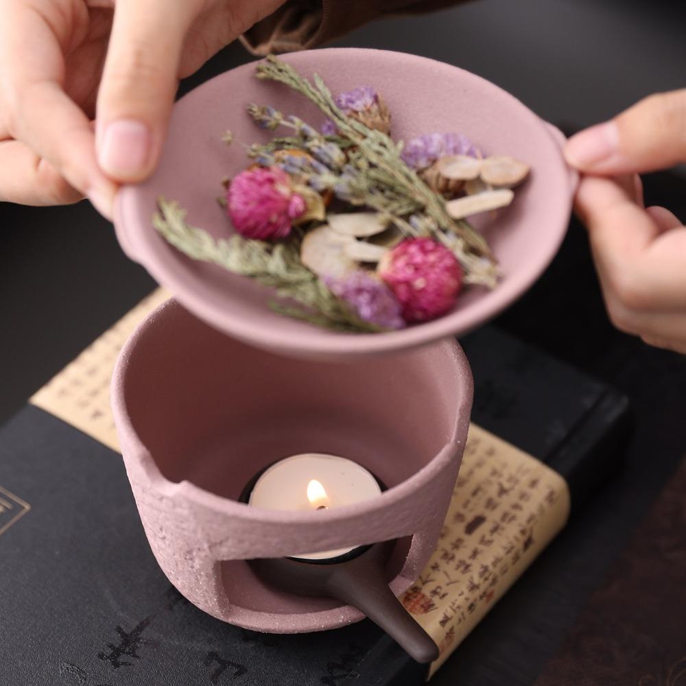 Ceramic Incense Burner Removable Bowl Aromatherapy Stove Diffuser Oil Burners Tea Ceremony