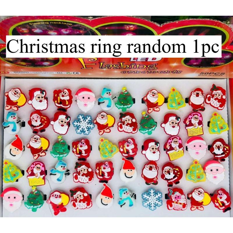 Halloween Light Up Glowing Rings Christmas Party Favors LED Rings Flashing Glowing Finger Rings Fun Props for Kids Adults
