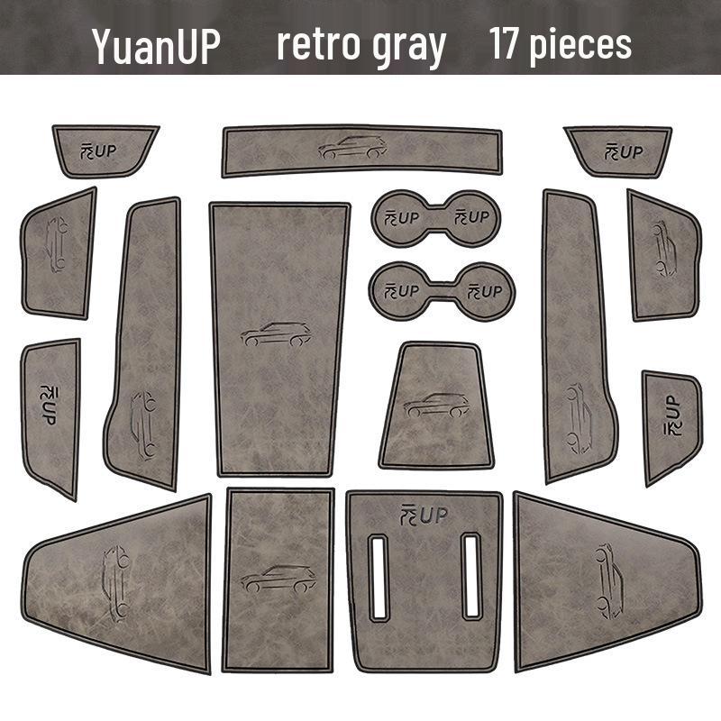 

Набор из 24 предметов: коврики в слоты дверей и подстаканники для BYD Yuan UP для украшения интерьера и хранения