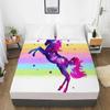 Unicorn Cartoon Fitted Sheets Mattress Cover With Elastic Band 3D Bed Sheet LinensFor Baby Kids Child Girls Boys 180x200 200x200