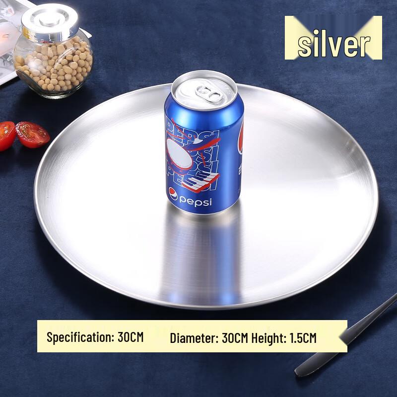 Stainless Steel Round Serving Plate