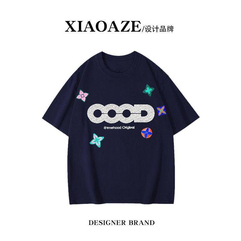 190g Cotton Loose Fit Graphic T-Shirt Men Women Casual Streetwear Round Neck Short Sleeve