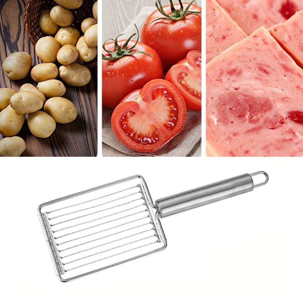 Stainless Steel Luncheon Meat Slicer Manual Sausage Cutter Household Tomato Slicer  Potato