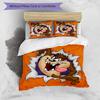 3pcs Taz Mania pattern bedding set duvet cover set includes duvet cover &pillowcases, perfect all season bedroom decoration & gift