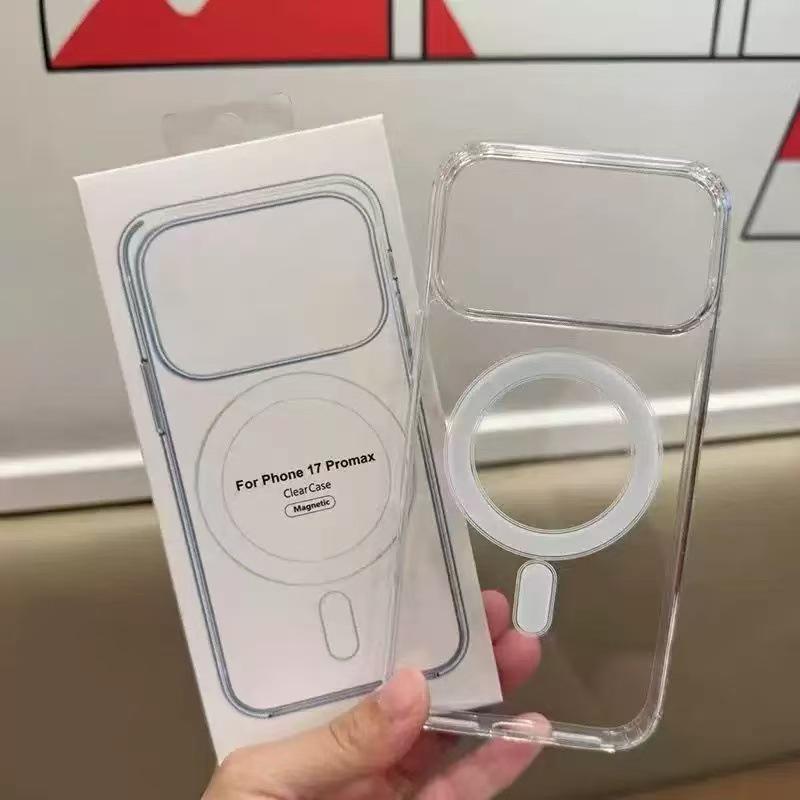 Transparent Magnetic Phone Case for iPhone 14/15/16 Pro Max iPhone 16 Pro Max