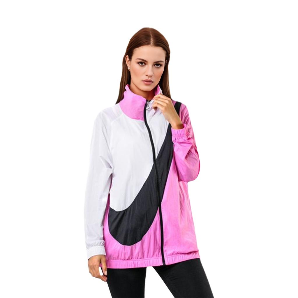 Nike Sportswear Woven Swoosh Logo Woven Jacket Pink/White Men's BV3685-610