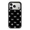 Stylish Polka Dot and Cross Flower MagSafe Case for Apple 17/15 Pro Max Phone