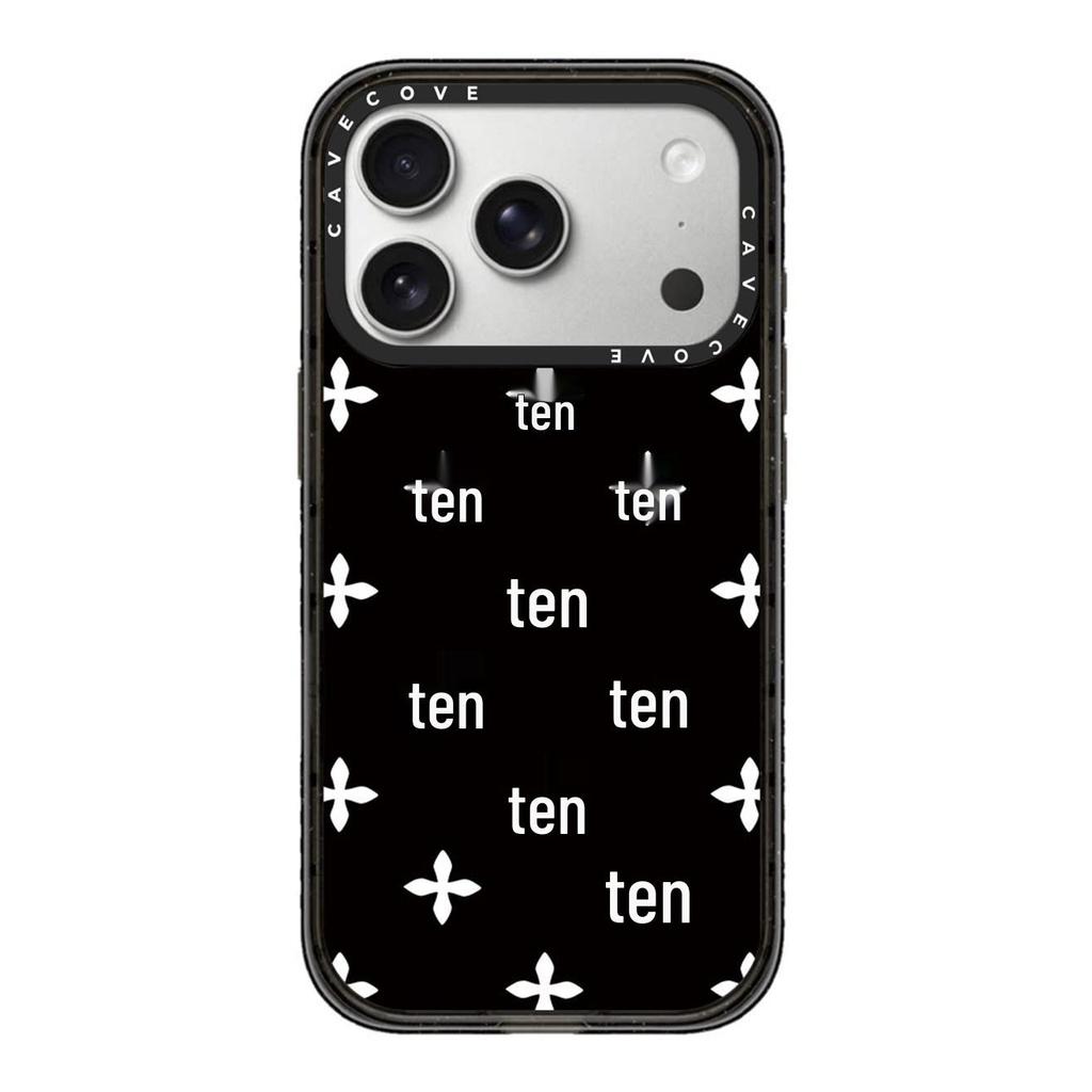 Stylish Polka Dot and Cross Flower MagSafe Case for Apple 17/15 Pro Max Phone